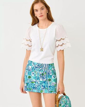 Lilly Pulitzer Sebene Eyelet Knit Top