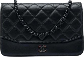 Chanel Pre-owned Wallet on Chain - Dames - Vintage Schoudertas - Zwart - ONE Size - Leer - Vintage