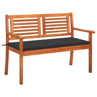 vidaXL Vidaxl - Panchina Da Giardino 2posti E Cuscino 120cm Massello Eucalipto