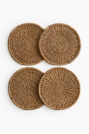 H&M 4er-Pack Tischsets aus Seegras - Beige