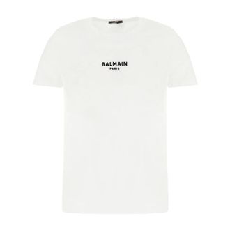Balmain Embroidered Paris T-shirt - female - Balmain - T-Shirts - White - XS - Tops