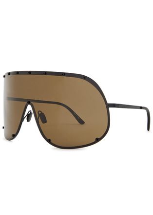 Rick Owens Shield Mask Sunglasses - Beige - One Size