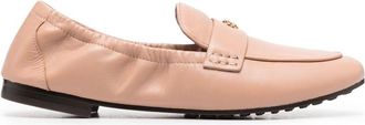 Tory Burch Ballet leather loafers - women - Calf Leather/Calf Leather/Calf Leather/Rubber - 6 - Pink