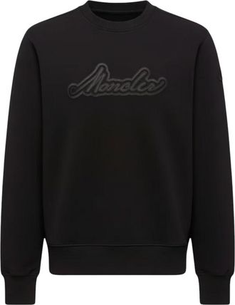 Moncler Black Crew Neck Sweatshirt