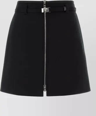 Prada virgin wool mini a-line skirt