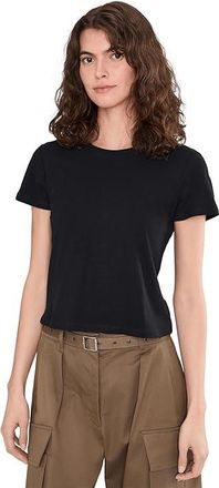 Splendid Louisa Short Sleeve T-Shirts Womens Clothing Black : LG (Womens 10-12), Cotton