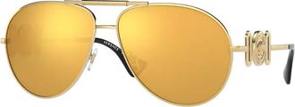 Versace VE2249 Polarized 10027P Mens Sunglasses Gold Size 65