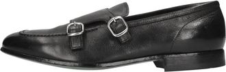 Green George 2080 7322 Dubbele Gesp Loafers - Heren - Loafers - Zwart - 40 EU - Leer - Schoenen
