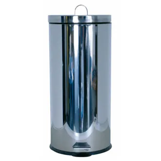 MSV Msv - Papelera De Cocina Con Pedal Acero Inoxidable 30l Acero Inoxidable