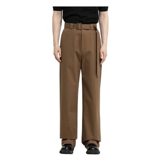 Dries Van Noten Paulsons Pant - male - Dries Van Noten - Straight Trousers - Brown - L - Trousers