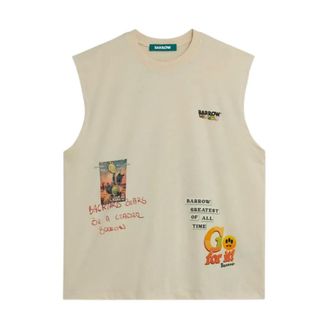 Barrow Sleeveless Tops, male, Beige, Size: S Jersey Sleeveless