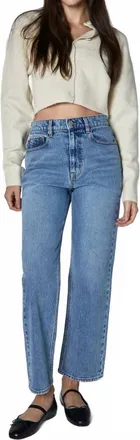 Unpublished Rae Crop Straight Leg Jean In Fire - Fire & Rain