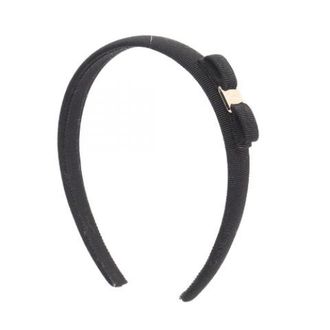 Ferragamo Pre-owned Accessories, female, Black, Size: ONE SIZE Pre-owned Vara Ribbon Cotton Headband