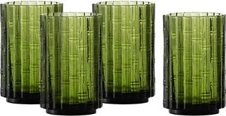 Fortessa Set Of 4 Mahalo Stackable Glasses, 13.5Oz Iced Beverage