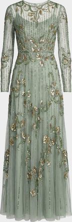 Mac Duggal Embellished Tulle A-Line Gown