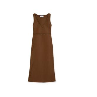 Viktor & Rolf Long Rib Dress - female - Viktor & Rolf - Midi Dresses - Brown - XS - Dresses