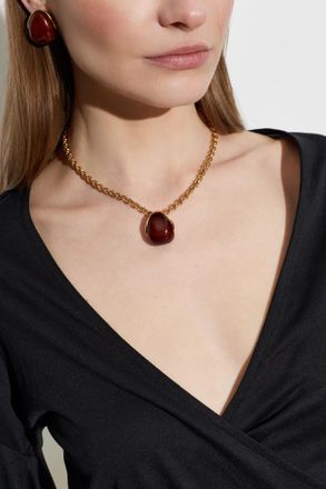 Jacquemus Short Necklace With Pendant, Womens, Gold