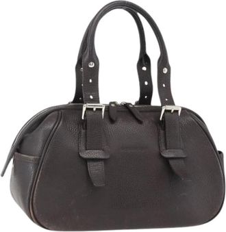Burberry Pre-owned Handbags, female, Brown, Size: ONE SIZE Pre-owned Vintage Leather Handbag