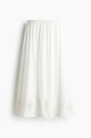 H&M Baumwolljupe mit Broderie Anglaise - Weiss