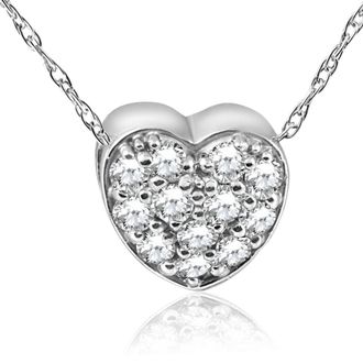 Pompeii3 1/4Ct Diamond Petite Diamond Pendant Necklace in 14k White, Yellow, or Rose Gold
