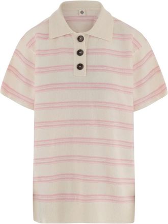 The Garment Wol en kasjmier T-shirt met streepjespatroon - Dames - Polos - Veelkleurig - S - Wol - Tops