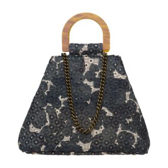 La Milanesa La MILANESA, Handbags, female, Multicolor, Size: ONE SIZE Trapezoid Fabric Handbag Lace Effect