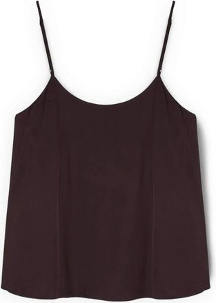 Motivi Tops, Dames, Bruin, S, Satijn, Sleeveless Tops