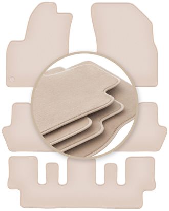 OEM Alfombrillas Premium Beige Para: Citro&euml;n C4 Grand Picasso 7 Plazas 2006-2013