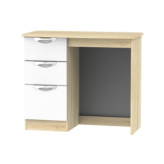 Welcome Furniture Cairo Ready Assembled Dressing Table - White Gloss & Bardolino Oak - Welcome Furniture | TJ Hughes