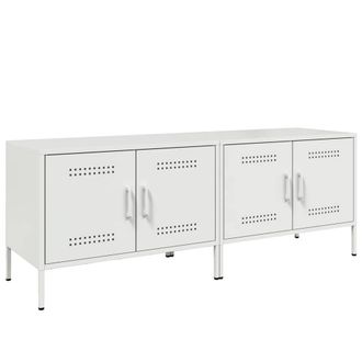 Berkfield Home TV Cabinets 2 pcs White 68x39x50.5 cm Steel