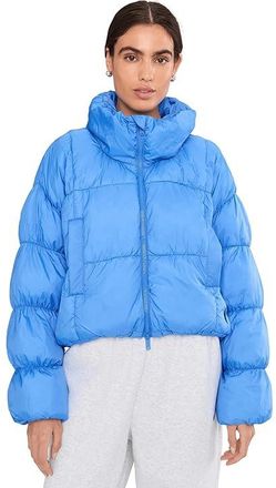 Free People Movement In A Bubble Puffer Jacket Womens Jacket Rivera Blue : MD (Womens 8-10), Polyester