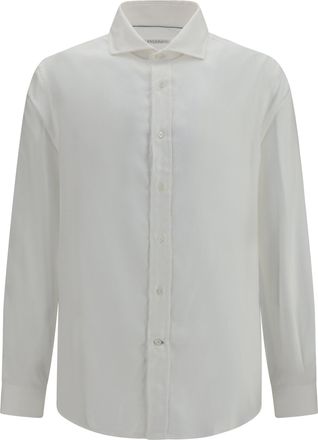 Brunello Cucinelli Mens Cotton Shirt Taupe