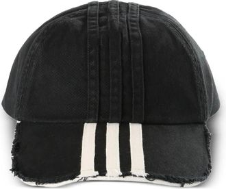 Yohji Yamamoto Pet met 3 strepen - Zwart