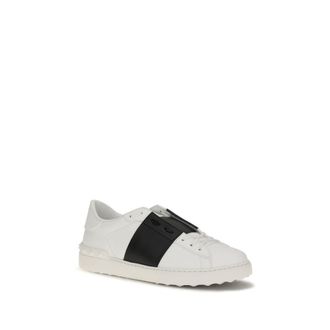 Valentino Garavani Mens Blue Calf Leather Bos Taurus Low Top Sneakers