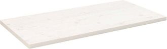 vidaXL Piano Tavolo Bianco 100x60x2,5 Legno Massello Pino Rettangolare - Vidaxl