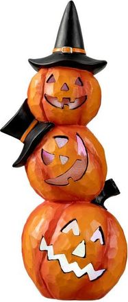 Glitzhome Halloween Lighted Stacked Resin Pumpkin Table Decor in Orange at Nordstrom, Size Medium