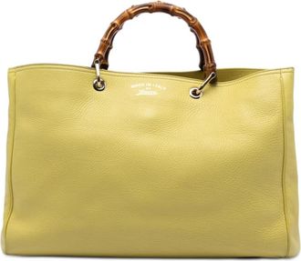 Gucci Pre-owned Gucci Large Calfskin Bamboo Shopper Satchel Ladies Y7YEVXISBKS89GQF