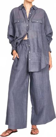 Mirth Wide Leg Pant In Blue