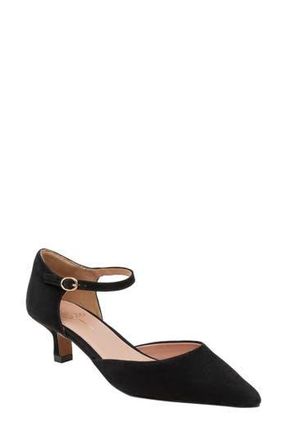 Linea Paolo Carey Ankle Strap Pointed Toe Pump in Black at Nordstrom Rack, Size 6.5