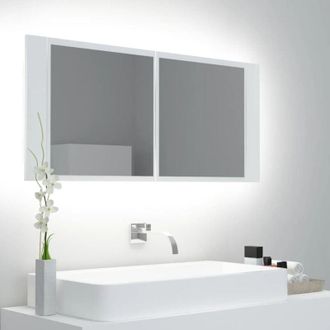 vidaXL Furniture Limited - Specchio da Bagno con led Bianco 100x12x45 cm