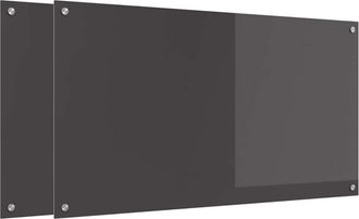 vidaXL Salpicadero De Cocina 2 Pcs Gris Oscuro 110 X 60 Cm Vidaxl