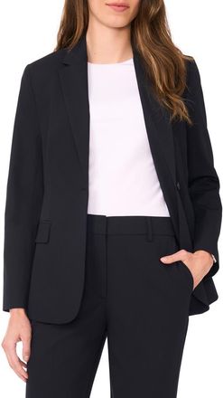 Halogen One-Button Stretch Blazer in Rich Black at Nordstrom Rack, Size 16