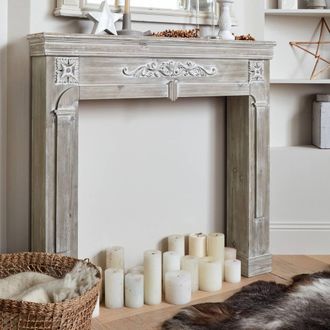 Sweeek Decorative Fireplace Surround in Brown