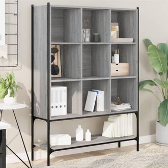 Berkfield Home Bookcase Grey Sonoma 102x30x141.5 cm Engineered Wood
