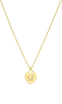 Set & Stones Alice Initial Heart Pendant Necklace in Gold/c at Nordstrom