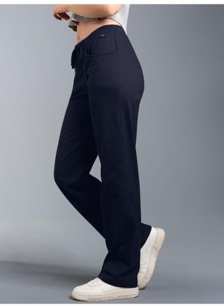 Trigema Jerseyhose TRIGEMA TRIGEMA H&uuml;fthose DELUXE Baumwolle, Damen, Gr. XXL, US-Gr&ouml;ssen, blau (navy), Single Jersey, 100% Baumwolle, Basic, Hosen Jerseyhose