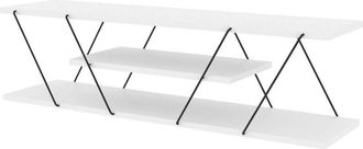 Dmora Mueble De Televisi&oacute;n Dmustaph, Aparador De Sal&oacute;n, Mueble Bajo Para Tv, Base De Pared Equipada, 120x30h33 Cm, Antracita Y Gris - Dmora