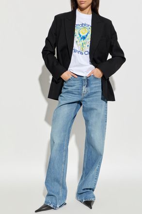 Casablanca T-shirt With Logo, Womens, White