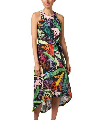 120% Lino Halter Linen Midi Dress