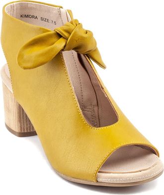 GC SHOES Kimora Bow Block Heel Bootie in Yellow at Nordstrom Rack, Size 6.5